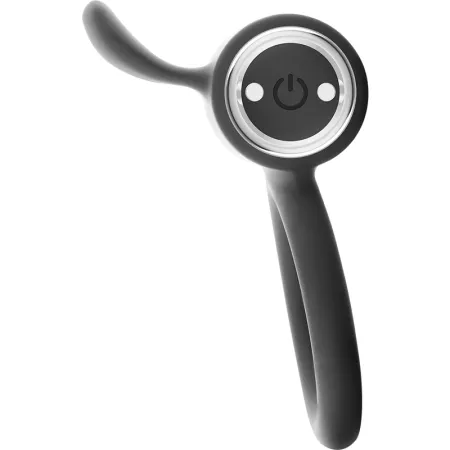 BLACK&SILVER - CAMERON RECHARGEABLE VIBRATING RING SILVER