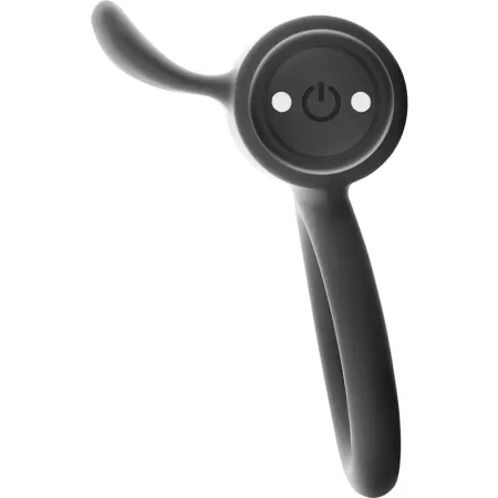 BLACK&SILVER - CAMERON RECHARGEABLE VIBRATING RING BLACK