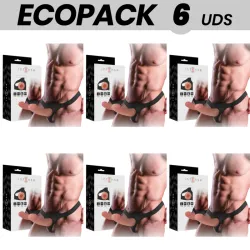 ECOPACK 6 UNITS - INTENSE HOLLOW HARNESS WITH DILDO 16 X 3 CM