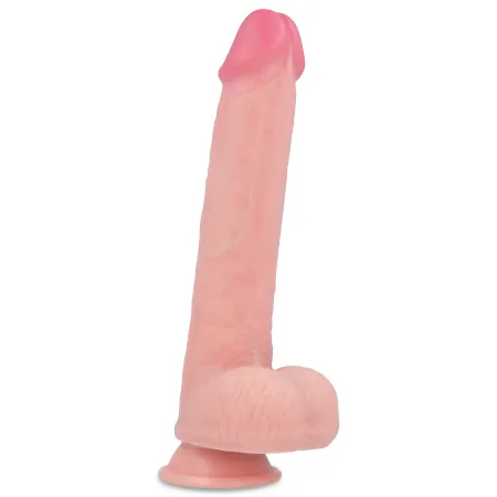 ECOPACK 6 UNITS - BASECOCK REALISTIC NATURAL REMOTE CONTROL VIBRATOR WITH TESTICLES 20 CM -O- 4 CM