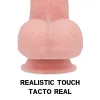 ECOPACK 6 UNITS - BASECOCK REALISTIC NATURAL REMOTE CONTROL VIBRATOR WITH TESTICLES 20 CM -O- 4 CM
