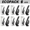 ECOPACK 6 UNITS - BASECOCK REALISTIC BLACK REMOTE CONTROL VIBRATOR WITH TESTICLES 20 CM -O- 4 CM