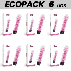 ECOPACK 6 UNITS - GLOSSY AXEL VIBRATOR PINK