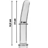 NEBULA SERIES BY IBIZA - MODEL 8 DILDO BOROSILICATE GLASS CLEAR 14.5 CM -O- 2 CM