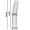 NEBULA SERIES BY IBIZA - MODEL 9 DILDO BOROSILICATE GLASS CLEAR 15.5 CM -O- 2.5 CM