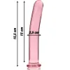NEBULA SERIES BY IBIZA - MODEL 9 DILDO BOROSILICATE GLASS PINK 15.5 CM -O- 2.5 CM