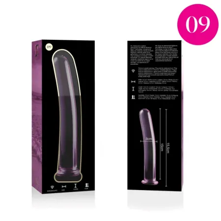 NEBULA SERIES BY IBIZA - MODEL 9 DILDO BOROSILICATE GLASS PINK 15.5 CM -O- 2.5 CM