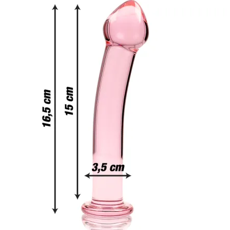 NEBULA SERIES BY IBIZA - MODEL 11 DILDO BOROSILICATE GLASS PINK 16 CM -O- 3 CM
