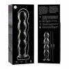 NEBULA SERIES BY IBIZA - MODEL 10 DILDO BOROSILICATE GLASS CLEAR 16.5 CM -O- 3.5 CM
