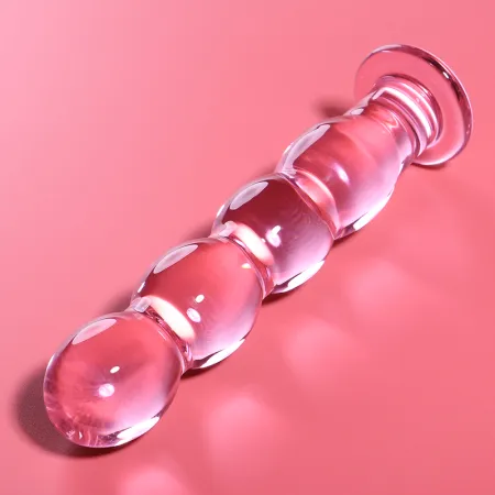 NEBULA SERIES BY IBIZA - MODEL 10 DILDO BOROSILICATE GLASS PINK 16.5 CM -O- 3.5 CM