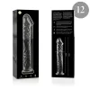 NEBULA SERIES BY IBIZA - MODEL 12 DILDO BOROSILICATE GLASS CLEAR 17 CM -O- 3.5 CM