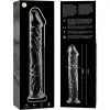 NEBULA SERIES BY IBIZA - MODEL 12 DILDO BOROSILICATE GLASS CLEAR 17 CM -O- 3.5 CM