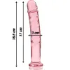 NEBULA SERIES BY IBIZA - MODEL 16 DILDO BOROSILICATE GLASS PINK 18.5 CM -O- 3 CM