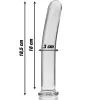 NEBULA SERIES BY IBIZA - MODEL 17 DILDO BOROSILICATE GLASS CLEAR 18.5 CM -O- 3 CM