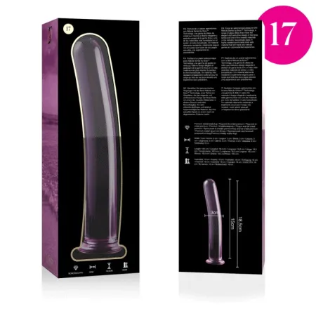 NEBULA SERIES BY IBIZA - MODEL 17 DILDO BOROSILICATE GLASS PINK 18.5 CM -O- 3 CM
