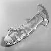 NEBULA SERIES BY IBIZA - MODEL 19 DILDO BOROSILICATE GLASS CLEAR 18.5 CM -O- 4 CM