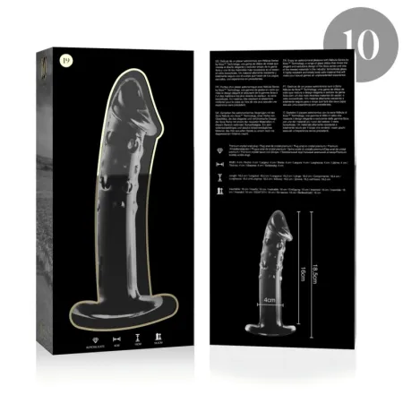 NEBULA SERIES BY IBIZA - MODEL 19 DILDO BOROSILICATE GLASS CLEAR 18.5 CM -O- 4 CM