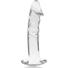 NEBULA SERIES BY IBIZA - MODEL 19 DILDO BOROSILICATE GLASS CLEAR 18.5 CM -O- 4 CM