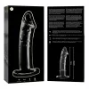 NEBULA SERIES BY IBIZA - MODEL 19 DILDO BOROSILICATE GLASS CLEAR 18.5 CM -O- 4 CM