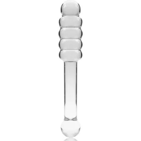 NEBULA SERIES BY IBIZA - MODEL 20 DILDO BOROSILICATE GLASS CLEAR 20.5 CM -O- 3 CM
