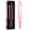 NEBULA SERIES BY IBIZA - MODEL 24 DILDO BOROSILICATE GLASS PINK 28.5 CM -O- 5 CM