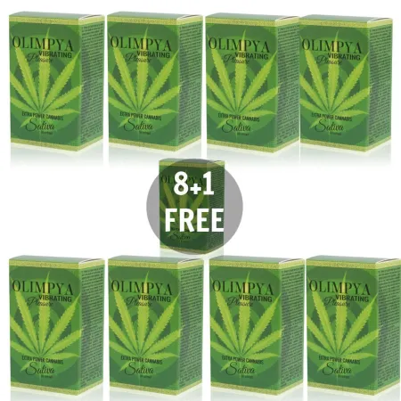 OLIMPYA - VIBRATING PLEASURE EXTRA SATIVA CANNABIS 8 + 1 FREE