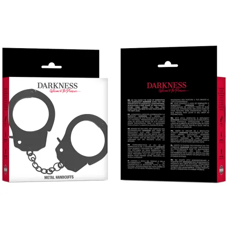 DARKNESS - METAL PLEASURE HANDCUFFS BLACK