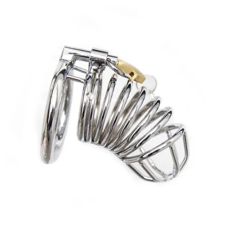 OHMAMA FETISH - METAL CHASTITY LOCKABLE COCK CAGE SIZE M