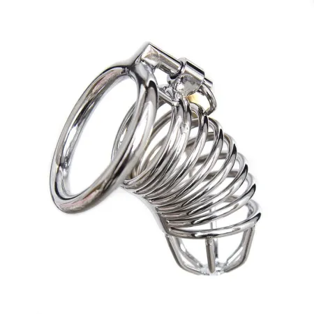 OHMAMA FETISH - METAL CHASTITY LOCKABLE COCK CAGE SIZE L