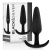 BLACK&SILVER - KAEL SILICONE ANAL PLUG WITH MEDIUM HANDLE BLACK&SILVER - KAEL SILICONE ANAL PLUG WITH MEDIUM HANDLE