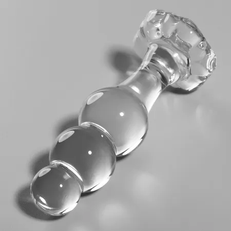 NEBULA SERIES BY IBIZA - MODEL 1 ANAL PLUG BOROSILICATE GLASS CLEAR 10.5 CM -O- 3 CM