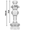 NEBULA SERIES BY IBIZA - MODEL 1 ANAL PLUG BOROSILICATE GLASS CLEAR 10.5 CM -O- 3 CM