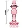 NEBULA SERIES BY IBIZA - MODEL 1 ANAL PLUG BOROSILICATE GLASS PINK 10.5 CM -O- 3 CM