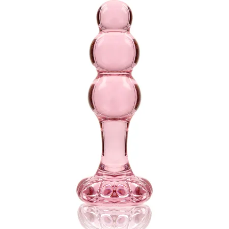 NEBULA SERIES BY IBIZA - MODEL 1 ANAL PLUG BOROSILICATE GLASS PINK 10.5 CM -O- 3 CM