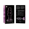 NEBULA SERIES BY IBIZA - MODEL 1 ANAL PLUG BOROSILICATE GLASS PINK 10.5 CM -O- 3 CM