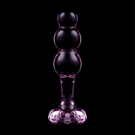 NEBULA SERIES BY IBIZA - MODEL 1 ANAL PLUG BOROSILICATE GLASS PINK 10.5 CM -O- 3 CM
