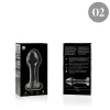 NEBULA SERIES BY IBIZA - MODEL 2 ANAL PLUG BOROSILICATE GLASS CLEAR 11 CM -O- 3.5 CM