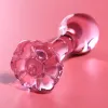 NEBULA SERIES BY IBIZA - MODEL 2 ANAL PLUG BOROSILICATE GLASS PINK 11 CM -O- 3.5 CM