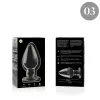 NEBULA SERIES BY IBIZA - MODEL 3 ANAL PLUG BOROSILICATE GLASS TRANSPARENT 11 CM -O- 5 CM