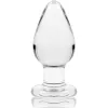 NEBULA SERIES BY IBIZA - MODEL 3 ANAL PLUG BOROSILICATE GLASS TRANSPARENT 11 CM -O- 5 CM