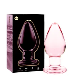 NEBULA SERIES BY IBIZA - MODEL 3 ANAL PLUG BOROSILICATE GLASS PINK 11 CM -O- 5 CM