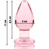 NEBULA SERIES BY IBIZA - MODEL 3 ANAL PLUG BOROSILICATE GLASS PINK 11 CM -O- 5 CM