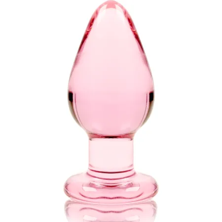 NEBULA SERIES BY IBIZA - MODEL 3 ANAL PLUG BOROSILICATE GLASS PINK 11 CM -O- 5 CM