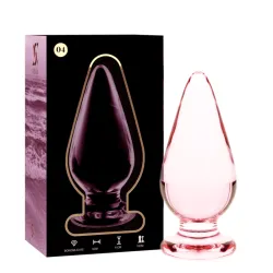 NEBULA SERIES BY IBIZA - MODEL 4 ANAL PLUG BOROSILICATE GLASS PINK 11 CM -O- 5 CM