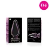 NEBULA SERIES BY IBIZA - MODEL 4 ANAL PLUG BOROSILICATE GLASS PINK 11 CM -O- 5 CM