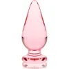 NEBULA SERIES BY IBIZA - MODEL 4 ANAL PLUG BOROSILICATE GLASS PINK 11 CM -O- 5 CM