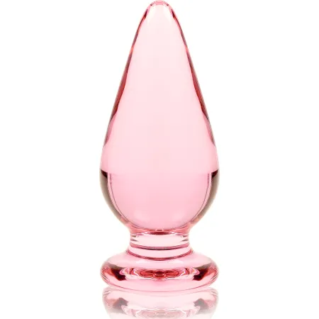 NEBULA SERIES BY IBIZA - MODEL 4 ANAL PLUG BOROSILICATE GLASS PINK 11 CM -O- 5 CM