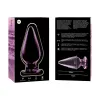 NEBULA SERIES BY IBIZA - MODEL 4 ANAL PLUG BOROSILICATE GLASS PINK 11 CM -O- 5 CM