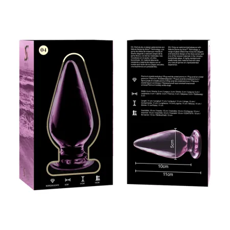 NEBULA SERIES BY IBIZA - MODEL 4 ANAL PLUG BOROSILICATE GLASS PINK 11 CM -O- 5 CM