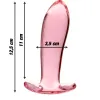 NEBULA SERIES BY IBIZA - MODEL 5 ANAL PLUG BOROSILICATE GLASS PINK 12.5 CM -O- 3.5 CM